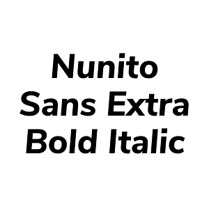 Nunito Sans Extra Bold Italic