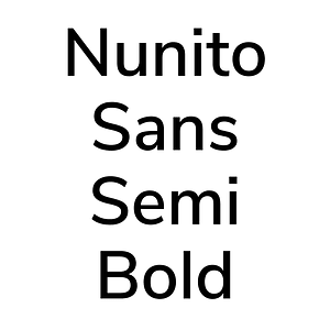 Nunito Sans Semi Bold