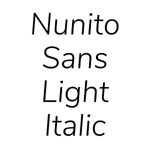 Nunito Sans Light Italic