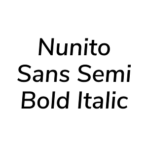 Nunito Sans Semi Bold Italic