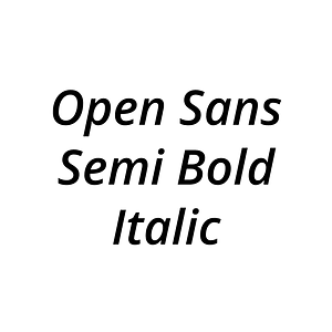 Open Sans Semi Bold Italic