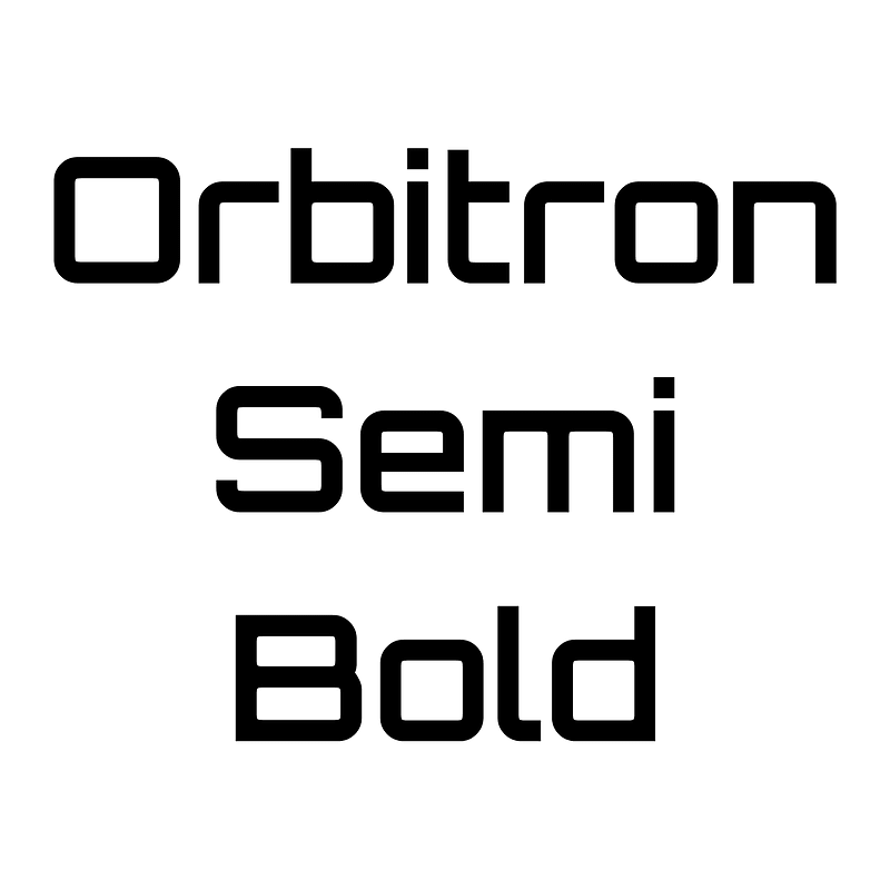 Orbitron Semi Bold - Free fonts on creazilla.com