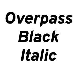 Overpass Black Italic