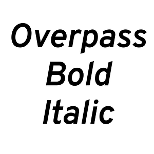 Overpass Bold Italic