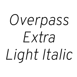 Overpass Extra Light Italic