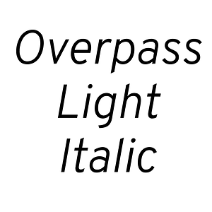 Overpass Light Italic