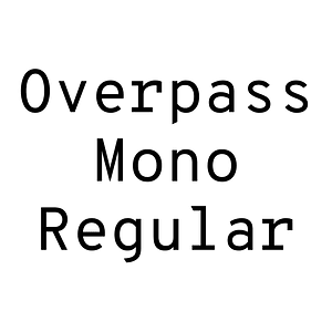 Overpass Mono Regular