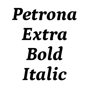 Petrona Extra Bold Italic