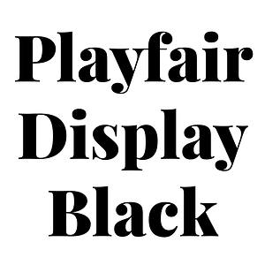 Playfair Display Black