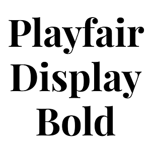 Playfair Display Bold
