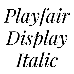 Playfair Display Italic