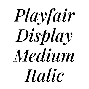 Playfair Display Medium Italic