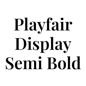 Playfair Display Semi Bold
