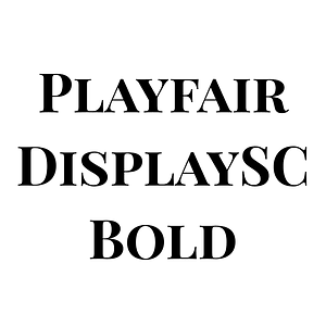 Playfair DisplaySC Bold
