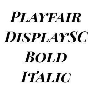 Playfair DisplaySC Bold Italic