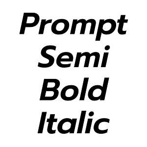 Prompt Semi Bold Italic