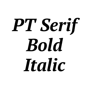 PT Serif Bold Italic