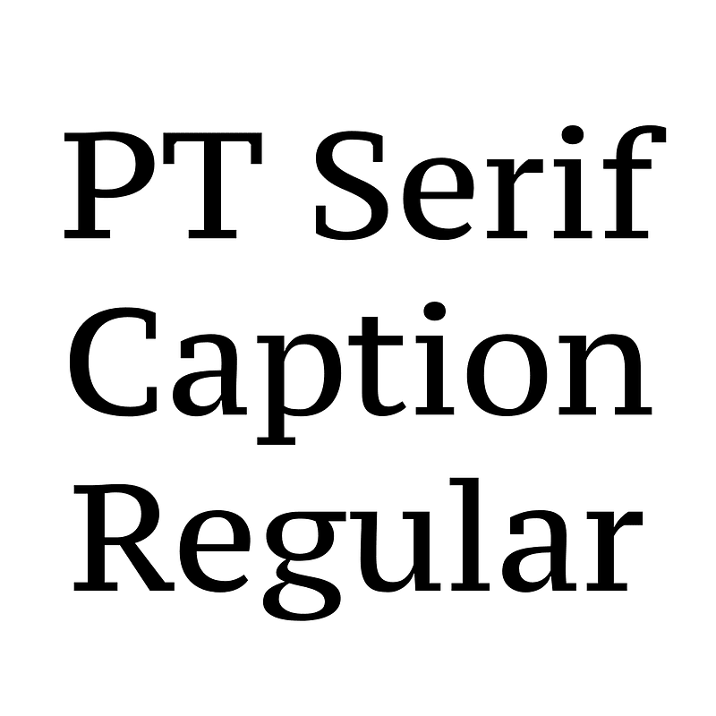 PT Serif Caption Regular - Free fonts on creazilla.com