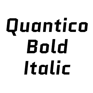 Quantico Bold Italic