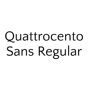 Quattrocento Sans Regular