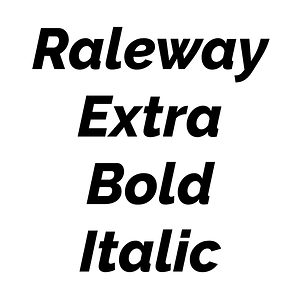 Raleway Extra Bold Italic