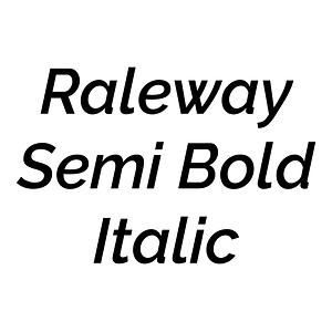 Raleway Semi Bold Italic