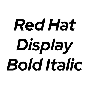Red Hat Display Bold Italic