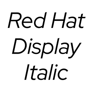 Red Hat Display Italic