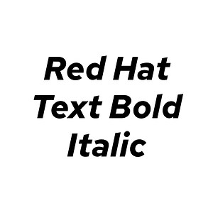 Red Hat Text Bold Italic
