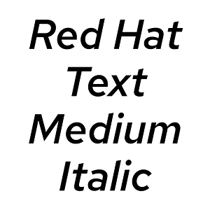 Red Hat Text Medium Italic