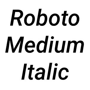 Roboto Medium Italic