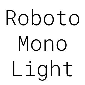 Roboto Mono Light