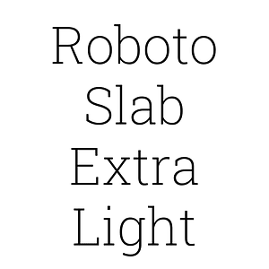 Roboto Slab Extra Light