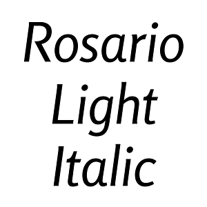 Rosario Light Italic