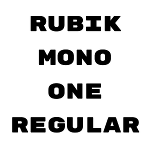 Rubik Mono One Regular