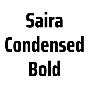 Saira Condensed Bold