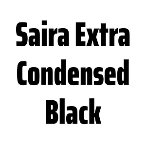 Saira Extra Condensed Black