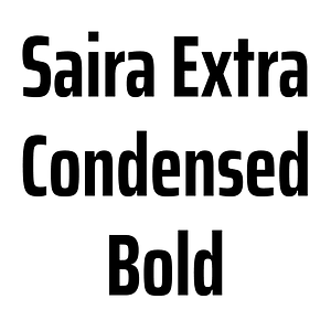 Saira Extra Condensed Bold