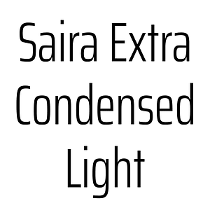 Saira Extra Condensed Light