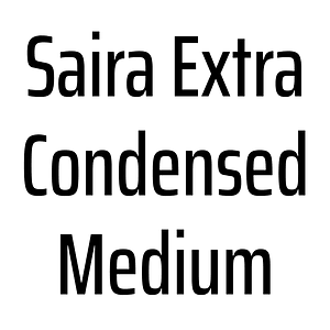 Saira Extra Condensed Medium