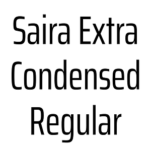 Saira Extra Condensed Regular