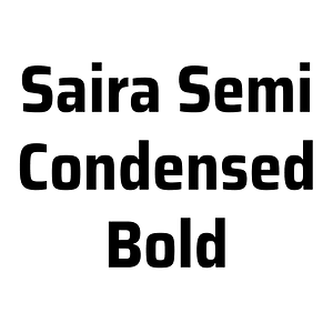 Saira Semi Condensed Bold