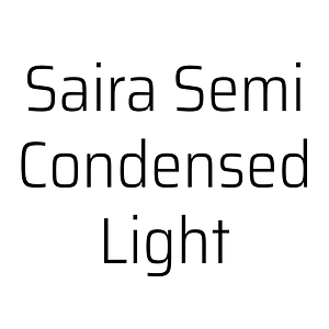 Saira Semi Condensed Light