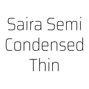 Saira Semi Condensed Thin