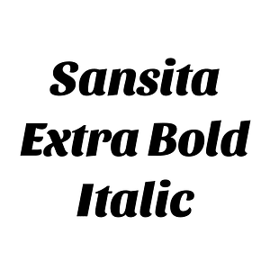 Sansita Extra Bold Italic