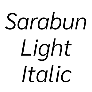Sarabun Light Italic