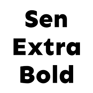 Sen Extra Bold - Free fonts on creazilla.com