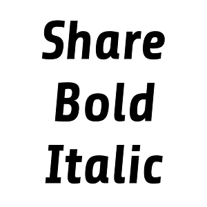 Share Bold Italic