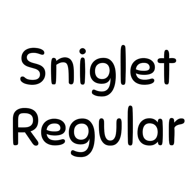 Sniglet Regular - Free fonts on creazilla.com