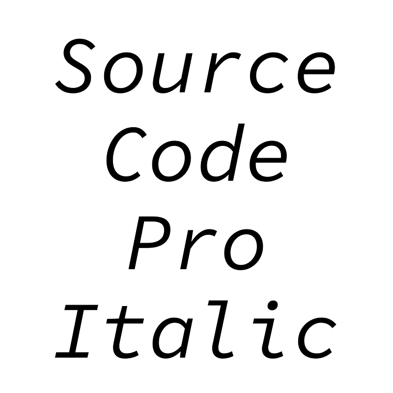 Source Code Pro Italic